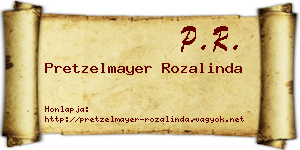 Pretzelmayer Rozalinda névjegykártya